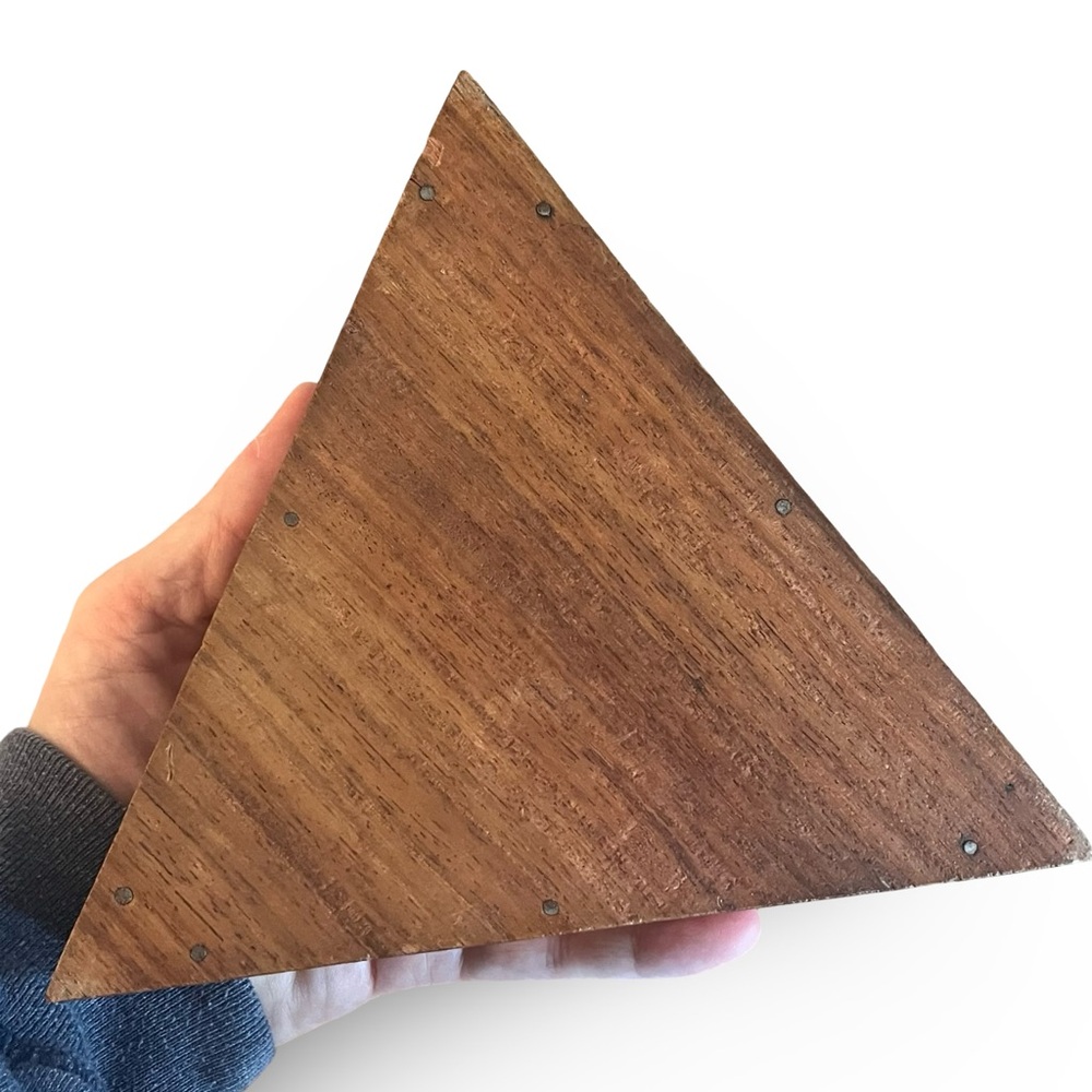 Carved Triangular Jewelry Box - Picture 5 of 6